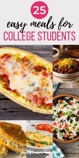 College Student Food Ideas, Single Dinner Ideas Cooking For One, Meals For Beginner Cooks, Quick Meals For One, Easy College Dinners, College Meal Ideas, College Dinner Ideas, College Cooking Recipes, Cheap College Meals