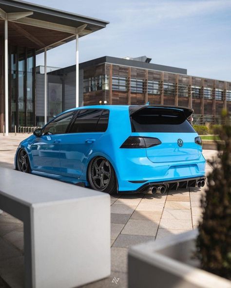 Volkswagen fanclub on Instagram: “BADASS 7R 😱💙 Dope or Nope?👇 Owner @n4urd_r Shot by @active.visuals #vw #volkswagen #auto #gti #vwgolf #vwlove #drift #golf #car #mk6…” Aveo Gt, Golf 7r, Volkswagen Golf Tsi, Vw Golf R Mk7, Gti Car, Cars Volkswagen, Vw Polo Gti, Tuned Cars, Golf 7 R