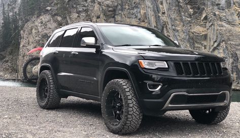 Hi guys, I'm looking to modify this setup... 33x11.50.20 Nitto Ridge Grapplers 20x9 Ultra 203 Hunters -12 offset 2.5" Rocky Road Outfitters Lift and Leveling Kit ...to fit my 2016 Overland with Quadra-Lift. The above setup has a lift kit, can my Quadra-Lift stand in for that instead? I'd... Grand Cherokee Lifted, Jeep Upgrades, Jeep Grand Cherokee Accessories, Jeep Wj, Nitto Ridge Grappler, Jeep Wheels, Jeep Grand Cherokee Srt, Overland Truck, Jeepers Creepers