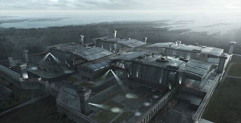 ArtStation - The I-LAND, Min Guen Prison Design, Sci Fi Base, Twd Oc, Bunker Home, Sci Fi Architecture, Post Apocalyptic Art, Environment Props, Sci Fi City, Apocalypse Art