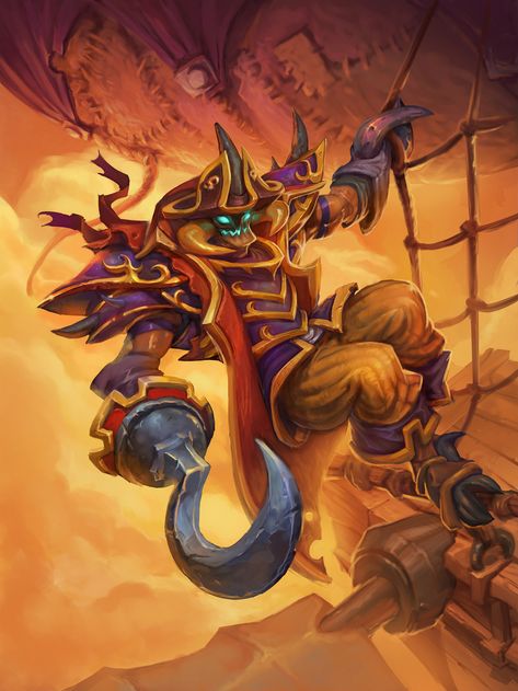 ArtStation - Hearthstone - N'Zoth's First Mate , Ian Ameling Hearthstone Artwork, Hand Grasping, Roi Lion, Blizzard Hearthstone, Skylanders, The Ship, The Battle, Zeppelin, Overwatch