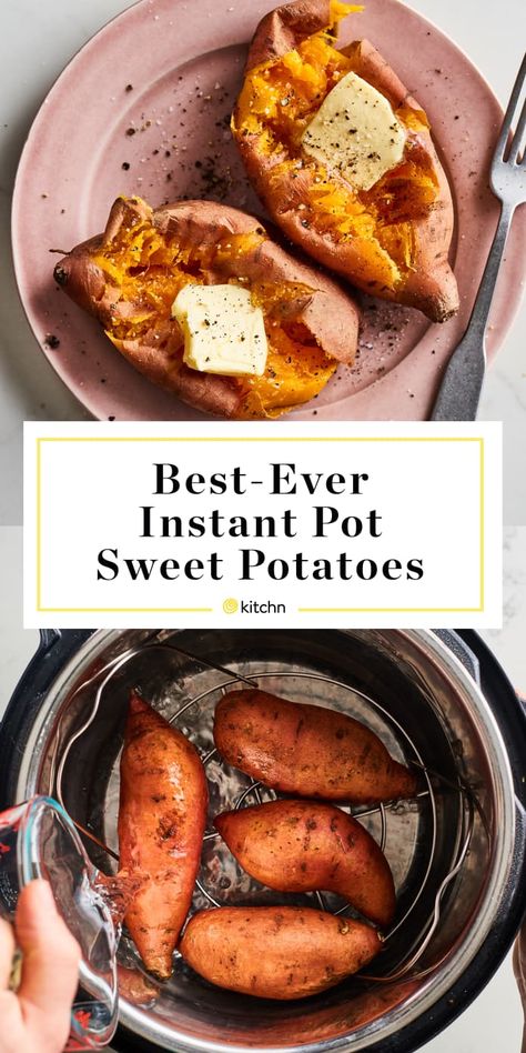 Instant Pot Sweet Potatoes, Instant Pot Sweet Potato, Potatoes Baked, Cooking Sweet Potatoes, Best Instant Pot Recipe, Easy Instant Pot Recipes, Instant Pot Dinner Recipes, Nutritious Breakfast, Baked Potatoes