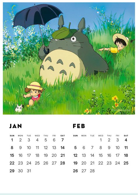 Hey Lune!! These organizing printables are free to download and for Personal Use Only *meaning you cannot resell them. To download, click on the image and then click the down arrow to download directly to your computer. Studio Ghibli Calendar 2023, Ghibli Calendar 2024, Studio Ghibli Calendar, 2024 Notion, Organizing Printables, Saint Andrew, 2024 Board, 2024 Planner, Subtle Makeup