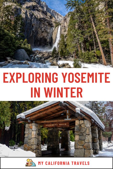 Explore the wonders of Yosemite in winter with our in-depth guide. Find out what to do, where to stay, and things to know before you go. Enjoy snowshoeing, ice skating, and other winter activities amidst the park's stunning snowy landscapes. Our guide provides all the information you need for a memorable winter visit to Yosemite National Park in California. Yosemite National Park Winter, Yosemite Winter, Ahwahnee Hotel, Vernal Falls, Yosemite Falls, Mirror Lake, California National Parks, Fall Hiking, Yosemite Valley