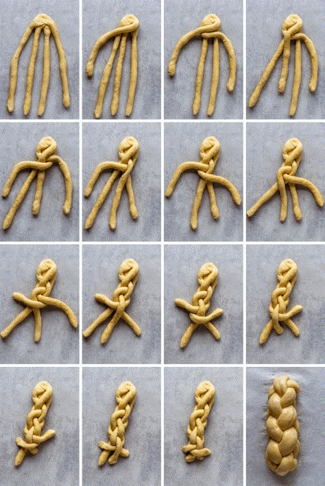 Traditional Challah Bread Recipe, 6 Strand Challah Braid, Braided Brioche Bread Recipe, Flavored Challah Bread, Jewish Bread Challah, Challah Braiding Tutorials, Bread Shaping Techniques, Hallah Bread Recipe, Braid 4 Strand