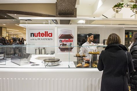 Toronto Nutella Cafe Nutella Cafe, Cafe Nyc, Area Activities, Food Hall, Hazelnut, Nutella, Coffee Shop, Toronto, Temple