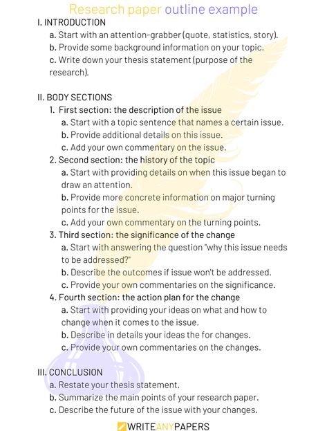 Learn How to Write a Research Paper Outline in 4 Easy Steps College Research Paper Outline, How To Write A Paper College, Reflection Essay Outline, College Paper Outline, Research Outline Template, How To Write A Good Research Paper, How To Write A Paper Quickly, Research Paper Format, How To Do Research On A Topic