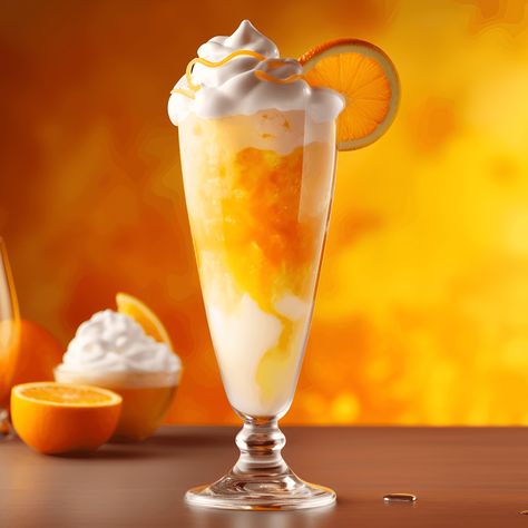 Dreamsicle Cocktail Recipe - The Dreamsicle cocktail is a sweet, creamy, and refreshing drink with a hint of tanginess from the orange. It is well-balanced, with a smooth and velvety texture that leaves a pleasant aftertaste. Dreamsicle Cocktail, Cream Cocktails, Brandy Alexander, Cherry Liqueur, Mudslide, Aromatic Bitters, Cocktail Bitters, Sweet Cocktails, Sour Cocktail