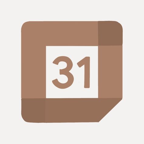 Brown App Icons Calendar, Google Calendar Icon Aesthetic, Google Calendar App Icon, Calendar Icon Aesthetic, Google Calendar Aesthetic, Google Calendar Icon, Outlook Icon, Logos Aesthetic, Iphone Template