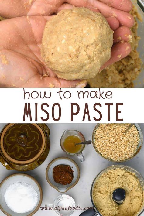 How to make miso paste with just 4 ingredients, a simple process, and some patience. This miso paste recipe makes for a great all-purpose mild yellow miso using koji rice (Shinshu Miso/Kome Miso). Plus, it's easier to make this homemade miso paste recipe than you think! How To Make Miso, How To Make Miso Paste, Miso Paste Recipe, Miso Paste Recipes, Homemade Miso, Macrobiotic Diet, Miso Recipe, Miso Soup Recipe, Count Calories