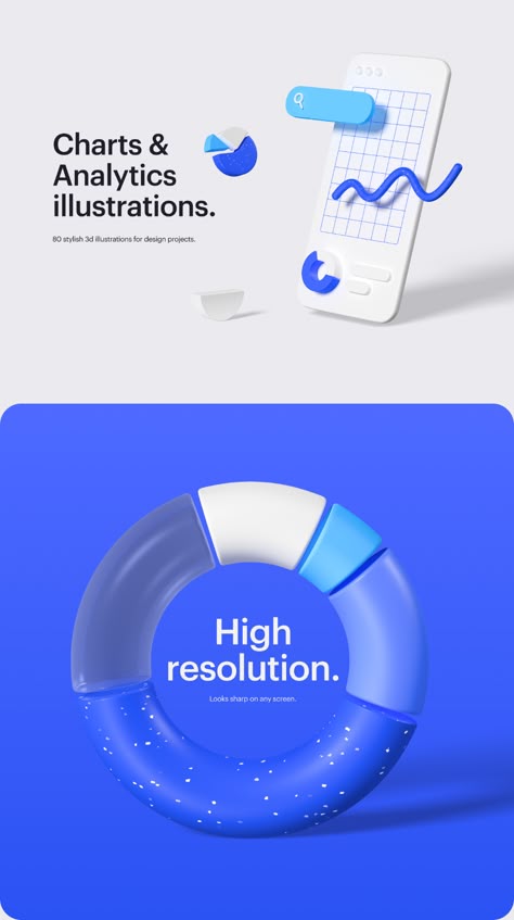 Analytics Illustration, Big Data Design, Column Chart, Analytics Design, Donut Chart, Fluent Design, Data Visualization Design, Isometric Illustration, 3d Studio