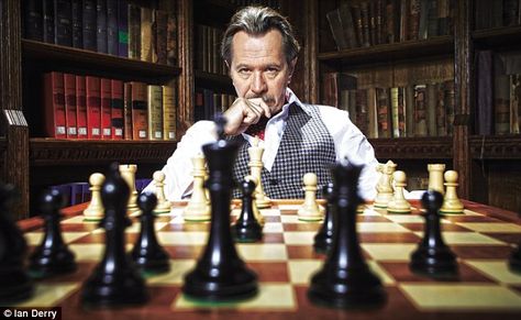 George Smiley, Tinker Tailor Soldier Spy, Chess Master, Chess Club, Lets Play A Game, Gary Oldman, Boy Photography Poses, Chess Game, Chess Pieces