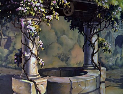 Snow White Snow White Castle, Snow White 1937, Castle Background, Snow White Disney, Disney Background, Disney Concept Art, Old Disney, Disney Aesthetic, Arte Inspo