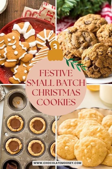 Festive small batch Christmas cookies are perfect for gifting or keeping on hand to serve at holiday gatherings. You can make a variety of cookies, instead of a large amount of one kind. If you want to bake Christmas cookies from scratch, here are the best small batch Christmas cookie recipes. Recipes With Chocolate Chips, Holiday Baking Party, Small Batch Cookie Recipe, Bake Christmas Cookies, Oreo Cheesecake Cookies, Small Batch Cookies, Cookie Recipes Chewy, Cookies Peanut Butter, Small Batch Baking