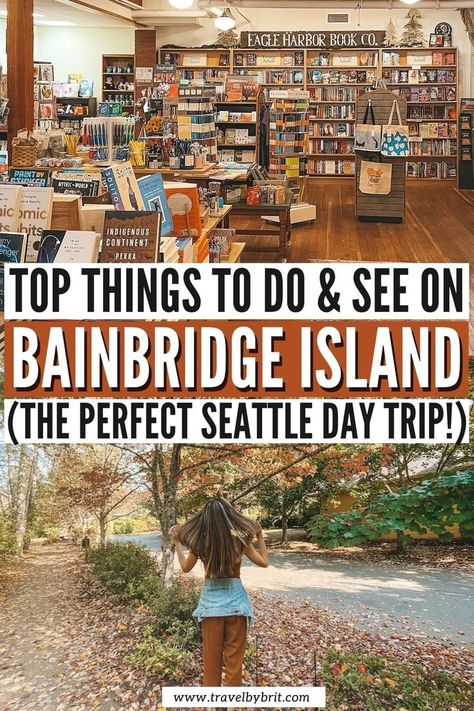 Washington Things To Do, Day Trips From Seattle, West Coast Canada, Bainbridge Island Washington, Seattle Travel Guide, Seattle Vacation, West Coast Travel, Washington State Travel, Seattle Travel