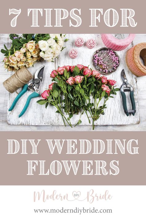 Seven Tips for DIY Wedding Flowers Diy Silk Flower Arrangements Wedding, How To Make Wedding Flower Arrangements, How To Assemble A Wedding Bouquet, Silk Flower Bouquets Diy, Wedding Flower Hacks, Wedding Floral Hacks, How Many Stems Per Bouquet, How To Do Your Own Wedding Flowers, May Wedding Flowers Bridal Bouquets