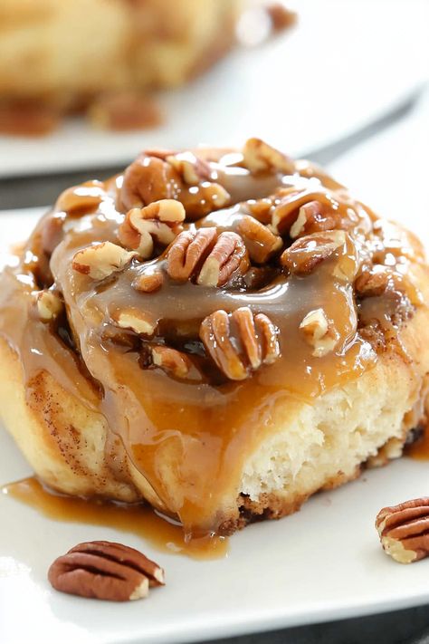 Decadent Caramel Pecan Cinnamon Yeast Rolls Cinnabon Cinnamon Rolls Copycat Pecan, Brown Butter Pecan Cinnamon Rolls, Pecan Caramel Rolls, Carmel Rolls Easy, Pecan Rolls Recipe Sticky Buns, Caramel Rolls Homemade, Best Caramel Rolls Recipe, Cinnamon Rolls Caramel, Caramel Pecan Cinnamon Rolls