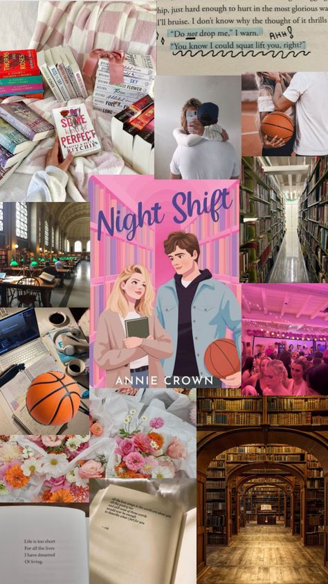 night shift by annie crown Fangirl Book, Book Dedication, The Night Shift, Crown Aesthetic, Romance Series Books, Collage Book, Romantic Books, Romance Series, Book Posters