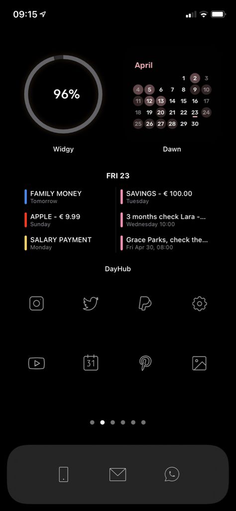 Minimal Iphone Layout, Minimal Iphone Homescreen Layout, Minimal Homescreen, Customization Ideas, Iphone Home Screen Layout, Iphone Homescreen, Black Iphone, Homescreen Iphone, Homescreen Layout