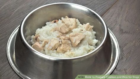 How to Prepare Chicken and Rice for Dogs: 15 Steps (with Pictures) Chicken Rice For Dogs, Dog Chicken And Rice, Homemade Dog Food Chicken And Rice, Chicken And Rice For Dogs How To Make, Chicken And Rice Recipes For Dogs, Boiled Chicken And Rice For Dogs, How To Boil Chicken For Dogs, Chicken And Rice For Dogs, Homemade Chicken And Rice