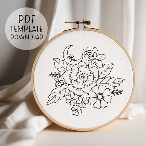 Classic Flowers Embroidery Pattern PDF, Easy Hand Embroidery Download, Traditional Floral Template, Classic Embroidery Downloadable Patterns - Etsy Embroidery Flowers Templates, Free Embroidery Patterns Pdf, Floral Embroidery Patterns Templates Flower Designs, Embroidery Pattern Templates, Floral Embroidery Patterns Templates, Hand Embroidery Patterns Free Templates, Embroidery Patterns Free Templates, Flowers Embroidery Pattern, Easy Hand Embroidery