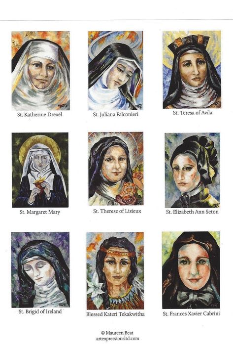 St Brigid Of Ireland, Saint Katherine, Female Saints, Elizabeth Ann Seton, Saint Elizabeth, Thérèse Of Lisieux, St Therese, Oct 1, Roman Catholic