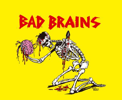 Bad Brains Poster, Bad Brains Logo, Brain Tattoo, Bad Brains, Leather Front Pocket Wallet, Bad Brain, Not Aesthetic, Horror Punk, Punk Poster