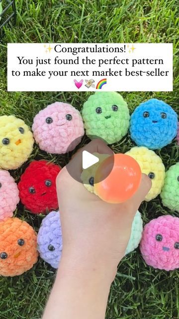 Quick Crochet Projects To Sell Free Pattern, Crochet Amigurumi Beginner Free Easy Patterns, Stressball Crochet Pattern Free, Things To Crochet When Bored, Crochet Sphere, Crochet Pokemon, Crochet Market, Popular Crochet, Market Ideas