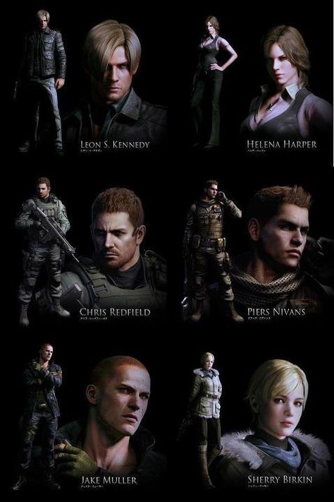 Resident Evil 6 Poster Reveals Six Heroes Resident Evil 8 Wallpaper, Resident Evil Piers, Resident Evil Poster Art, Resident Evil Game Poster, Resident Evil Promo Art, Resdint Evil, Resident Evil 4 Remake Poster, Resident Evil Poster Games, Resident Evil Movie