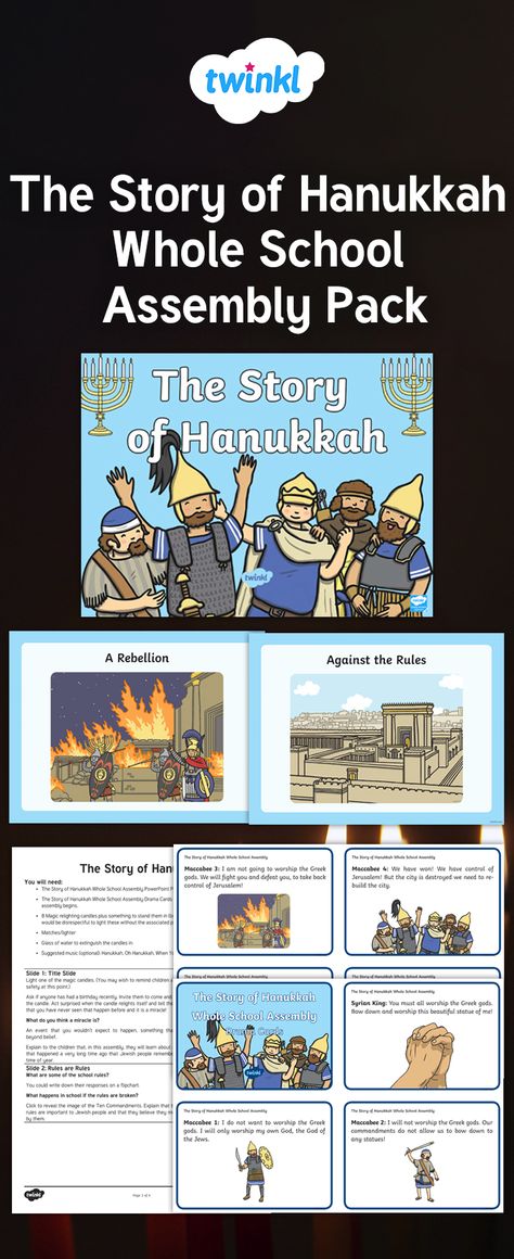 Hanukkah Lessons, Story Of Hanukkah, School Assembly, Jewish Festivals, School Assemblies, Hanukkah Candles, Key Dates, Jewish Holidays, Cultural Events