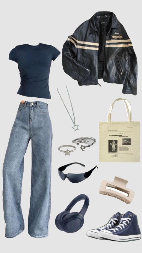 Headphone Outfit, Outfit Navy, Vision Board Goals, Black Clothing, Headphones, Lookbook, Navy, Clothes, Black