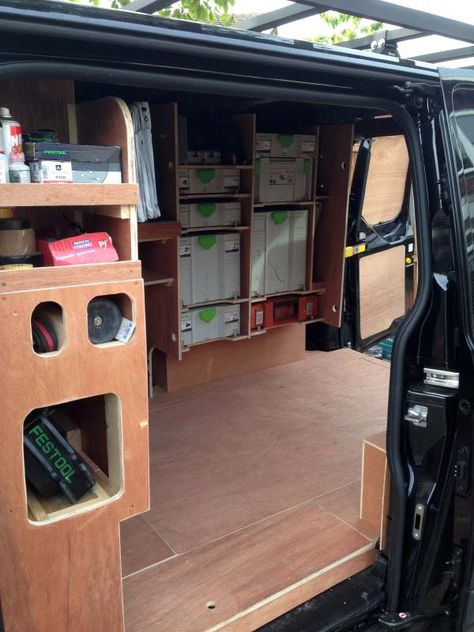 Van Racking Van Racking Ideas Carpenter, Van Racking Ideas, Alcove Shelving, Work Van, Van Racking, Internal Wooden Doors, Van Storage, Carpentry And Joinery, Van Camping