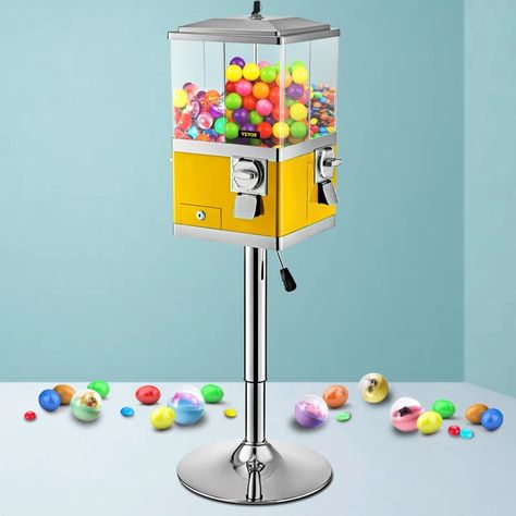 VEVOR Vending Machine with Stand, Quarter Candy Dispenser | Wayfair Candy Vending Machine, Cotton Candy Machines, Bouncy Balls, Candy Dispenser, Fall Items, Vintage Candy, Gumball Machine, Candy Jar, Iron Material