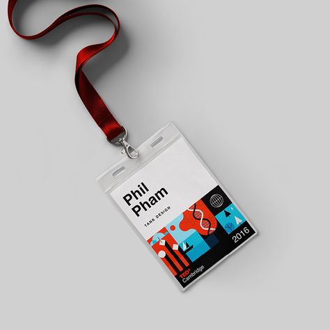 TEDxCambridge - Phil Pham Design Conference Badges Design, Event Badge Design, Identity Card Design, Event Badges, Name Tag Design, Event Id, Name Card Design, Event Card, Publicidad Creativa