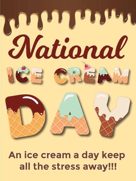 Ice Cream Quotes, National Icecream Day, National Ice Cream Day, Ice Cream Flavor, Ice Cream Day, Birthday Reminder, Birthday Calendar, Ice Cream Flavors, National Holidays