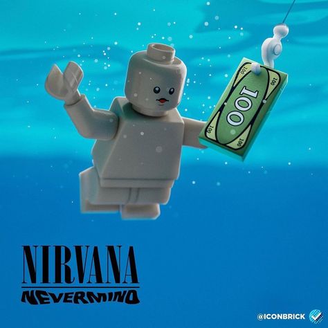 Lego Albums, Lego Music, Lego Poster, Nirvana Nevermind, Lego Wallpaper, Rap Album Covers, Cool Album Covers, Lego People, Lego Photo