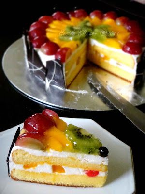 HESTI'S KITCHEN : yummy for your tummy: Cake Cake Buah, Indonesian Cake, Authentic Desserts, Fruit Cake Filling, Cake Recipe For Decorating, Bolu Gulung, Tart Cake, Resepi Biskut, Fruit Tart Recipe