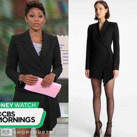 CBS Mornings: May 2024  Jericka Duncan’s Black Blazer Dress Jericka Duncan, Black Blazer Dress, Escape The Night, 19 Kids And Counting, Downward Dog, 90 Day Fiance, America's Got Talent, Brooklyn Nine Nine, Batwoman