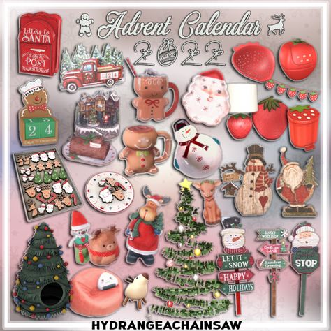 Christmas Advent Calendar 🎄🎁� - The Sims 4 Download - SimsFinds.com Advent Calendar 2022, Sims 3 Custom Content, Sims 4 Seasons, Christmas Furniture, Sims Packs, Free Sims 4, Calendar 2022, Sims4 Clothes, The Sims 3