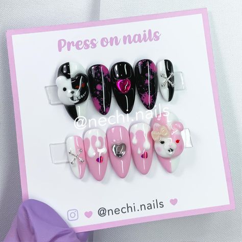 Acrylic Nails Stiletto, Fake Nails Designs, Ongles Nails, Punk Nails, Cute Simple Nails, Anime Nails, Blush Nails, Pretty Gel Nails, Chic Nails