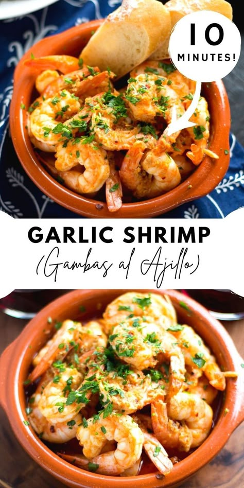 Shrimp Gambas, Tapas Dinner, Spanish Tapas Recipes, Pasta Sauce Recipe, Tapas Party, Tapas Menu, Tapas Dishes, Spain Food, Tapas Recipes