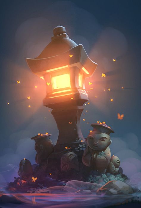 Lighthouse-lantern, Andrey Lazarev on ArtStation at https://www.artstation.com/artwork/gJn8Ee Fantasy Lantern Art, Lantern Digital Art, Lantern Concept Art, Lantern Artwork, Brand Postcard, Lighthouse Lantern, Lantern Drawing, Lantern Illustration, Lantern Painting