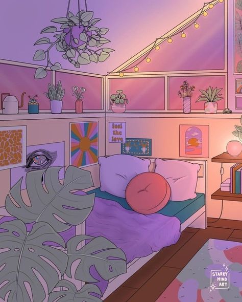 Cute Room Drawing Aesthetic, Cute Room Art Drawing, Lofi Drawings Room, Cool Room Drawings, Bedroom Sketch Drawings, Procreate Room Drawing, Room Drawings Aesthetic, Cute Room Drawing, Bedroom Perspective Drawing