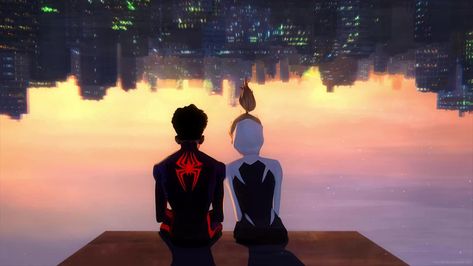 Miles Morales And Gwen Stacy Wallpaper, Miles Morales And Gwen, Spiderman And Spider Gwen, Live Wallpaper For Pc, 1366x768 Wallpaper Hd, Chill Wallpaper, Miles Morales Spiderman, Across The Spider Verse, Normal Wallpaper