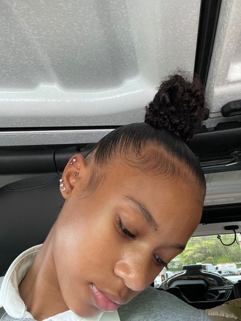 Ear Piercings For Small Ears Ideas, Ear Piercing Ideas Black Women, Faux Locs Marley Hair, Slick Backs, Thick Natural Hair, Weave Hairstyles Braided, Natural Hair Bun Styles, Curly Hair Styles Easy, Natural Curls Hairstyles