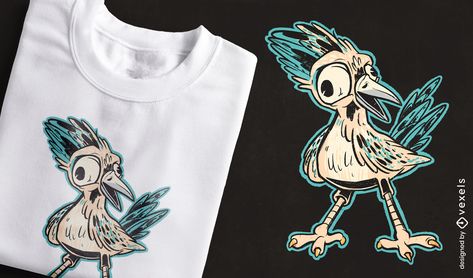 Roadrunner bird t-shirt design Roadrunner Bird, Bird Character, Merch By Amazon, Unique T Shirt Design, Bird Shirt, Timeline Design, T Shirt Design Vector, Design Festival, Pin Image