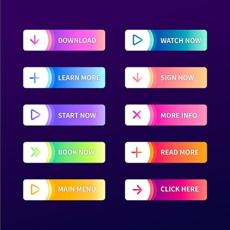 Call To Action Design, Cta Design, Call To Action Button, Cta Button, Game Button, Proposal Design, Vector Gradient, Button Game, Streaming Sites