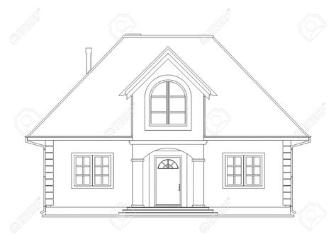 House To Draw, Simple House Drawing, House Design Drawing, Pencil Sketches Easy, House Template, Pottery Houses, Art Painting Tools, House Sketch, Simple House Plans