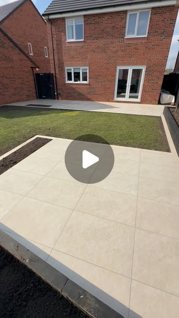 Macclandscapes on Instagram: "£16,000! What do you think of the price? #landscaping #patio #gardentransformation #gardenideas #diy #garden #landscaper #gardendesign #porcelain #sleeper #fence" Plant Borders Ideas, Sleeper Fence, New Build Garden Ideas, Boundry Wall, Sleepers In Garden, Landscaping Patio, Summer House Garden, Backyard Beach, Stained Glass Designs