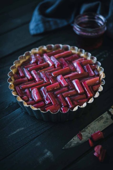 Cardamom Custard and Rhubarb Tart | Chew Town Food Blog Rhubarb Tart Recipe, Cardamom Custard, Rustic Tarts, Rhubarb Tart, Rhubarb And Custard, Rhubarb Recipes, Francis Ford Coppola, Italian Pizza, Sweet Tarts